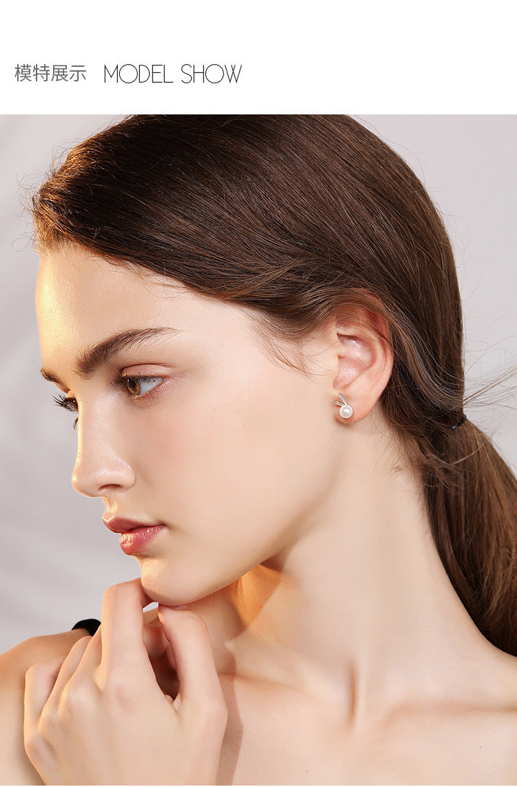 Bagley S925 Silver Rabbit Pearl Earrings Female 2023 New Premium Sense Of Niche Design Gift Girlfriend Earrings