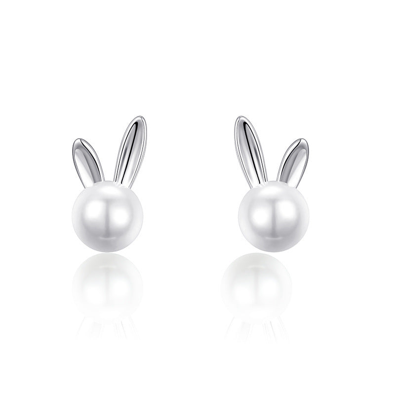 Bagley S925 Silver Rabbit Pearl Earrings Female 2023 New Premium Sense Of Niche Design Gift Girlfriend Earrings