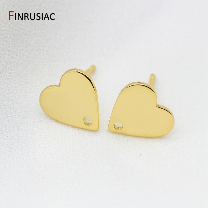 Jewellery Making Supplies 14K Real Gold Plated Creative 6 Styles DIY Earrings Accessories Earrings Hooks Fittings Wholesale