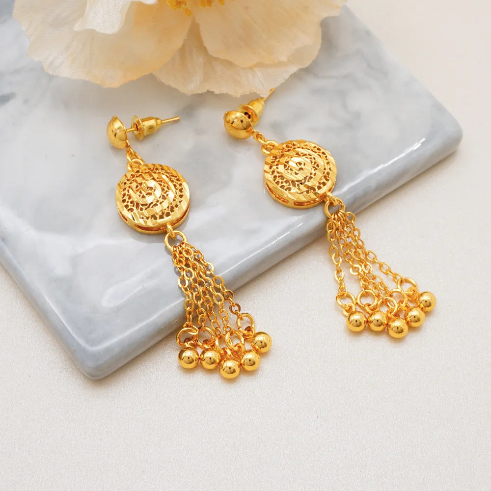 24K Pure Gold (AU999) Dubai Jewelry Set, Craft Your Queenly Presence