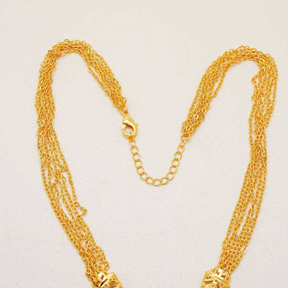 24K Pure Gold (AU999) Dubai Jewelry Set, Craft Your Queenly Presence