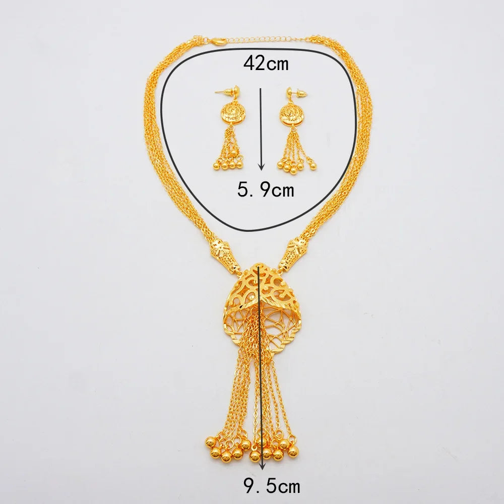 24K Pure Gold (AU999) Dubai Jewelry Set, Craft Your Queenly Presence