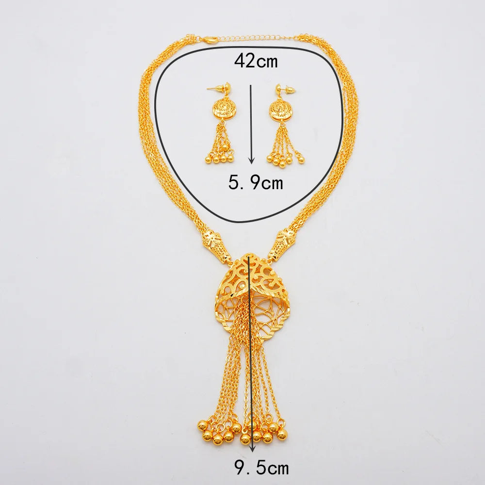 24K Pure Gold (AU999) Dubai Jewelry Set, Craft Your Queenly Presence
