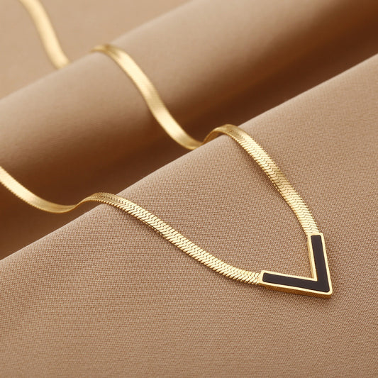 Necklace,stainless Steel,with V Shape ,Only Self-pickup Is Supported, And The Displayed Prices Are All Self-pickup Prices