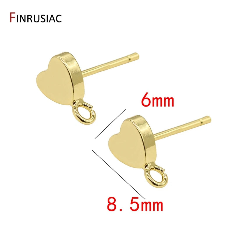 Jewellery Making Supplies 14K Real Gold Plated Creative 6 Styles DIY Earrings Accessories Earrings Hooks Fittings Wholesale