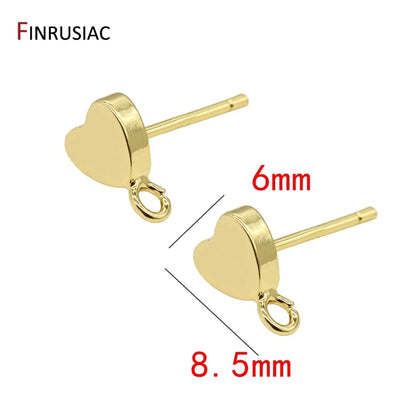 Jewellery Making Supplies 14K Real Gold Plated Creative 6 Styles DIY Earrings Accessories Earrings Hooks Fittings Wholesale