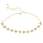 European Women Luxury Jewelry Micro Pave Cz Bling Sparking Star Charm Choker Luxury Wedding Gift Star Chocker Necklace for Women