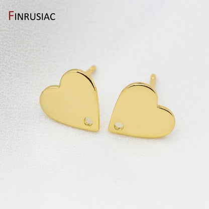 Jewellery Making Supplies 14K Real Gold Plated Creative 6 Styles DIY Earrings Accessories Earrings Hooks Fittings Wholesale