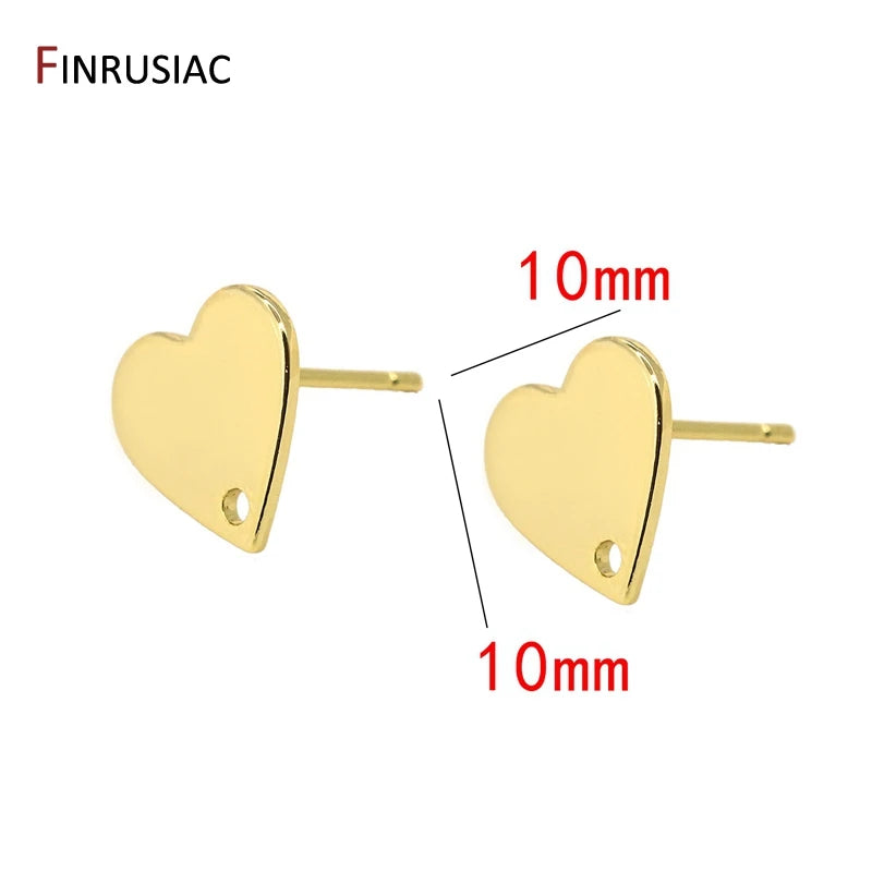Jewellery Making Supplies 14K Real Gold Plated Creative 6 Styles DIY Earrings Accessories Earrings Hooks Fittings Wholesale