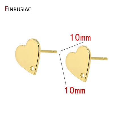 Jewellery Making Supplies 14K Real Gold Plated Creative 6 Styles DIY Earrings Accessories Earrings Hooks Fittings Wholesale