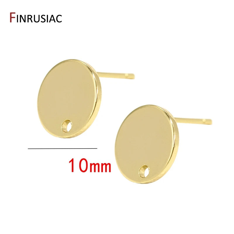 Jewellery Making Supplies 14K Real Gold Plated Creative 6 Styles DIY Earrings Accessories Earrings Hooks Fittings Wholesale