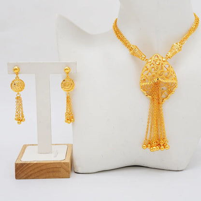 24K Pure Gold (AU999) Dubai Jewelry Set, Craft Your Queenly Presence