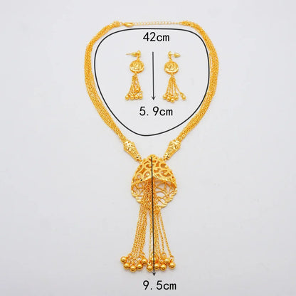 24K Pure Gold (AU999) Dubai Jewelry Set, Craft Your Queenly Presence