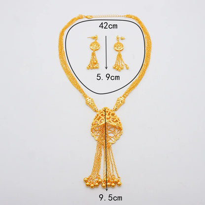 24K Pure Gold (AU999) Dubai Jewelry Set, Craft Your Queenly Presence