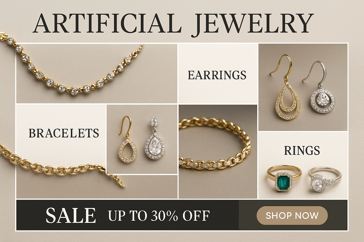 ad multicolumn photo artyificial jewellery
